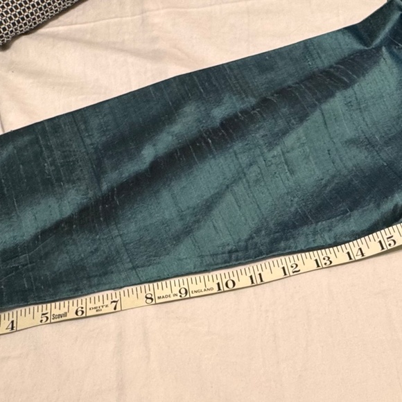 Anii By Natural Vintage - Turquoise Long-Sleeve Button Top - 100% Pure Silk - XL - Picture 8 of 9